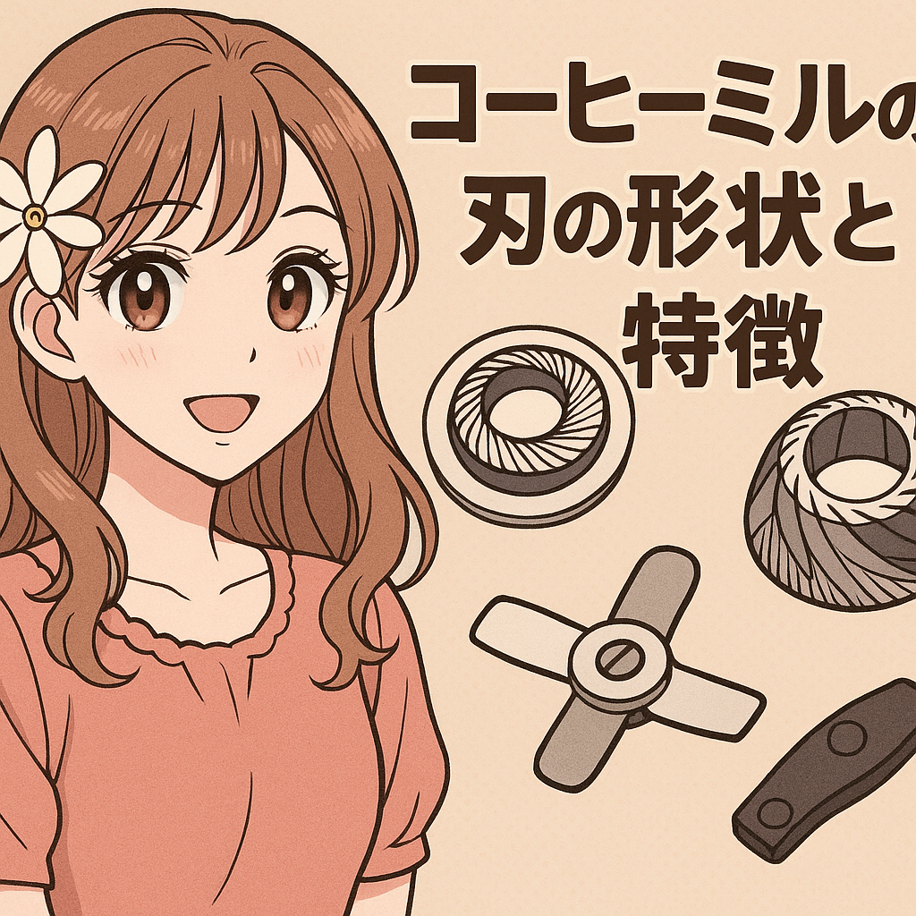 コーヒーミルの刃の形状と特徴
