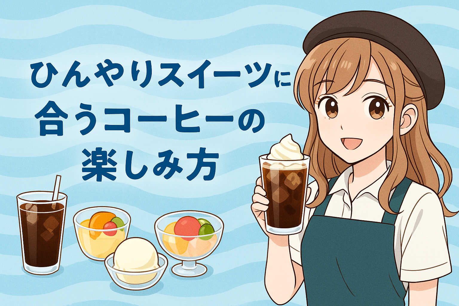 ひんやりスイーツと珈琲