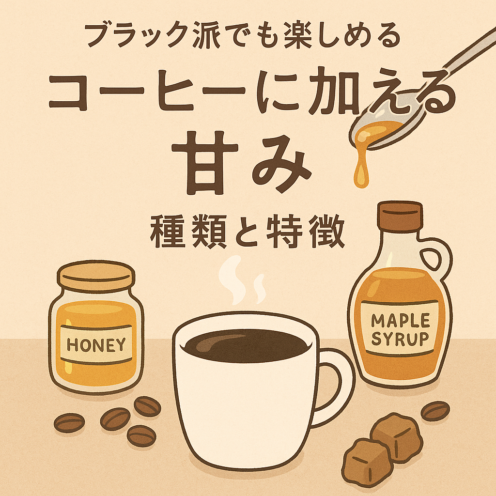 "ブラック派でも楽しめる！コーヒーに加える甘みの種類と特徴"